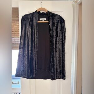 Black Sequin Cape Jacket